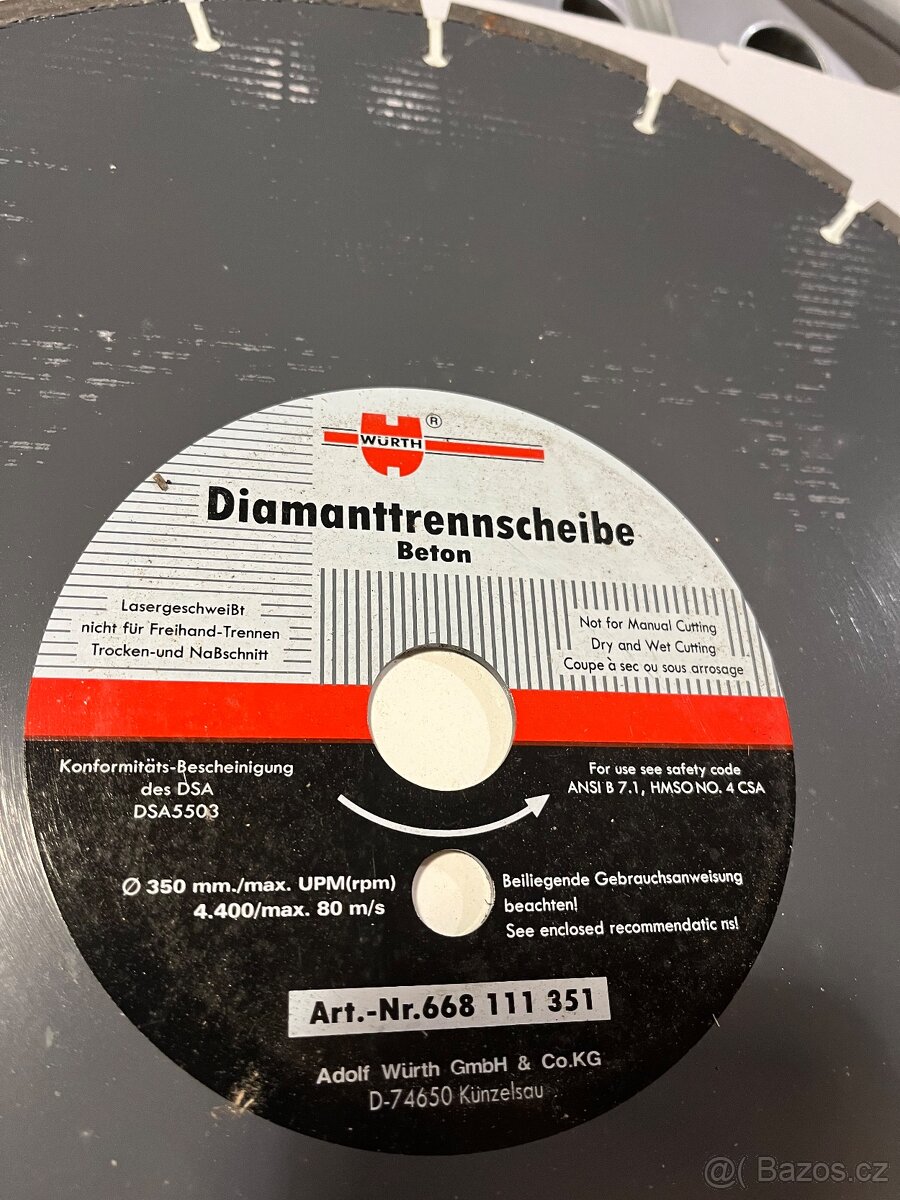WURTH diamantový řezný kotouč - 3