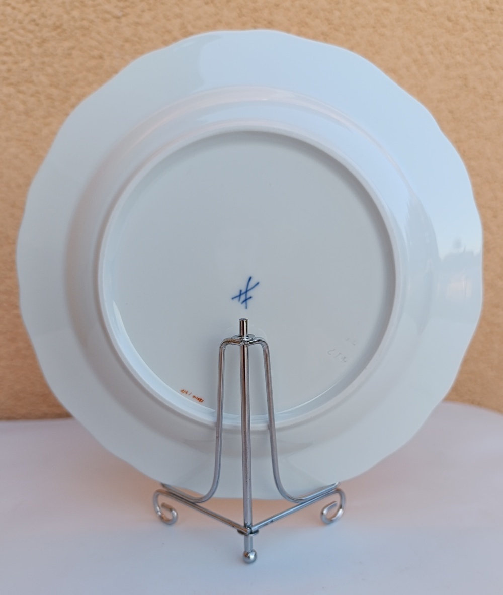 Míšeň - Meissen talíř (dekor růže) - 3