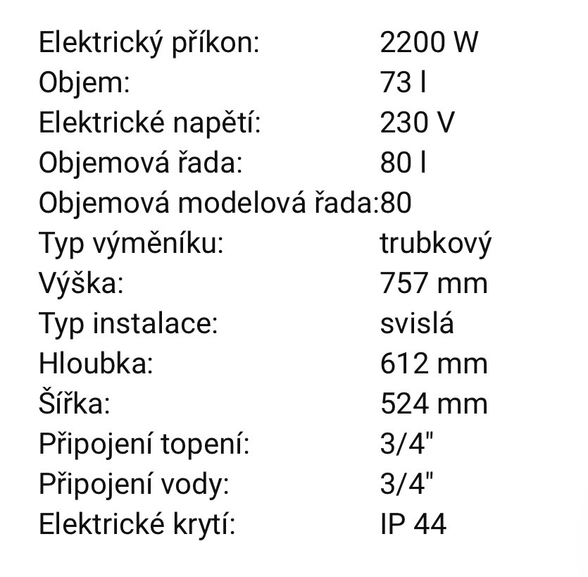 Bojler dražice OKC 80 - 3