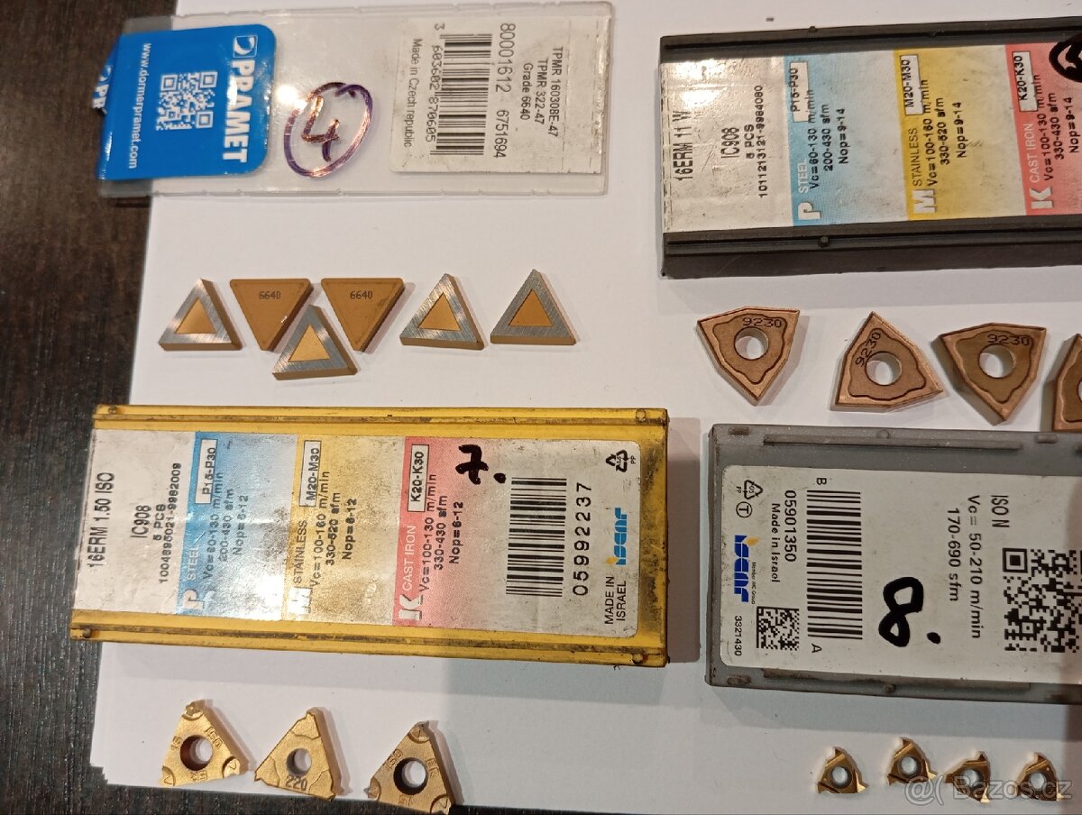 CNC obrábění, břity výměnné nové, obráběcí destičky - 3