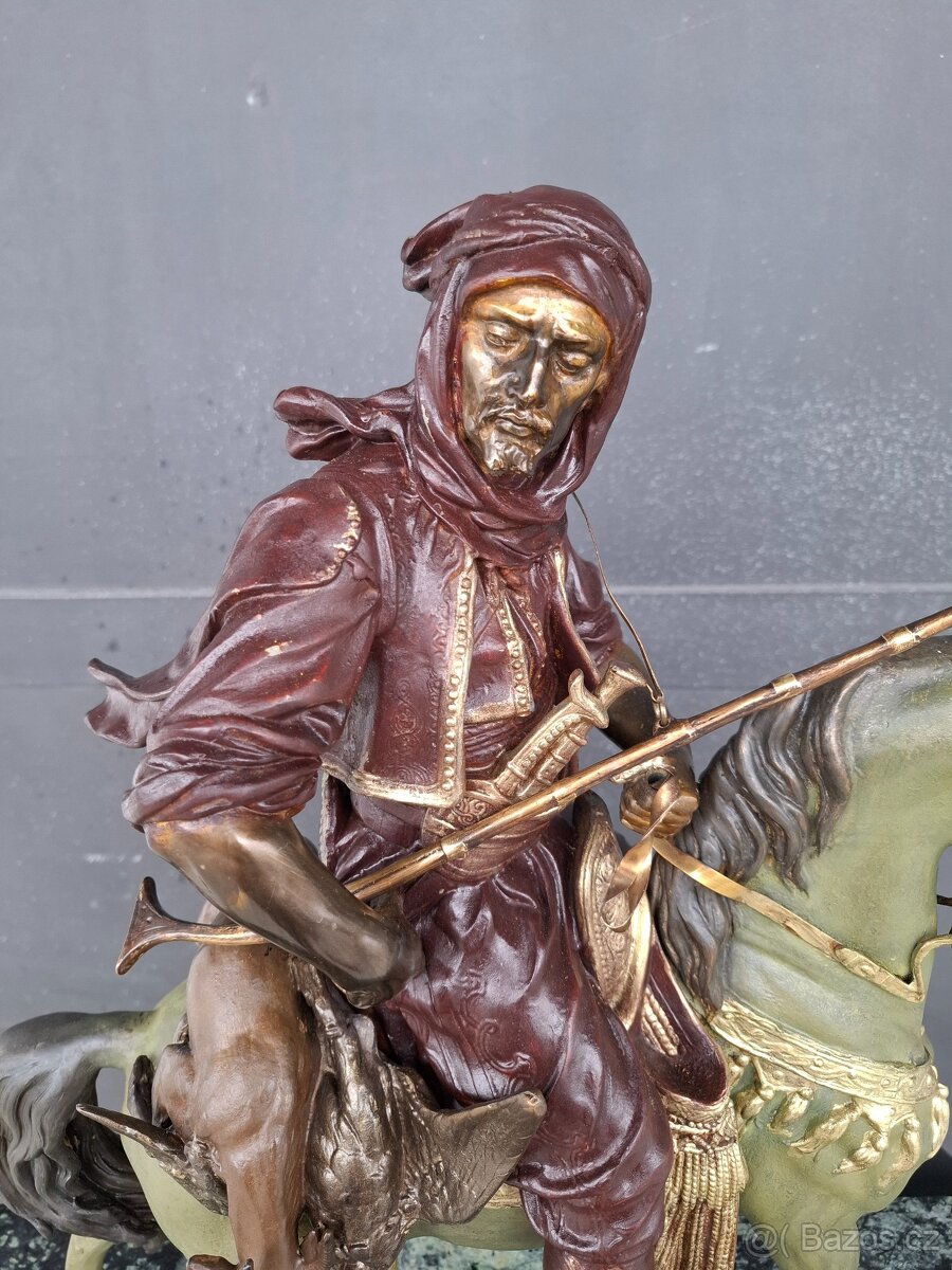 Velká starožitná bronzová socha - 3