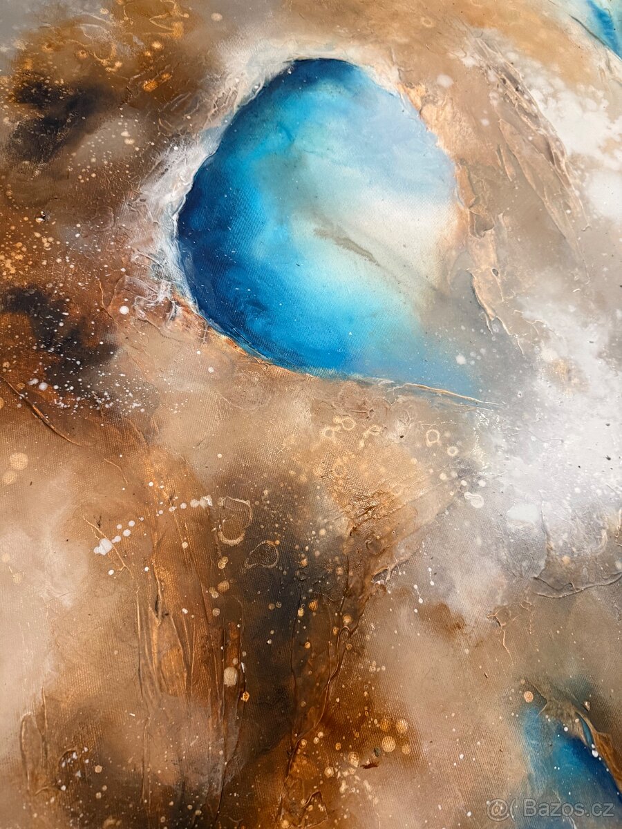 Obraz moderní s 3D strukturou - 3