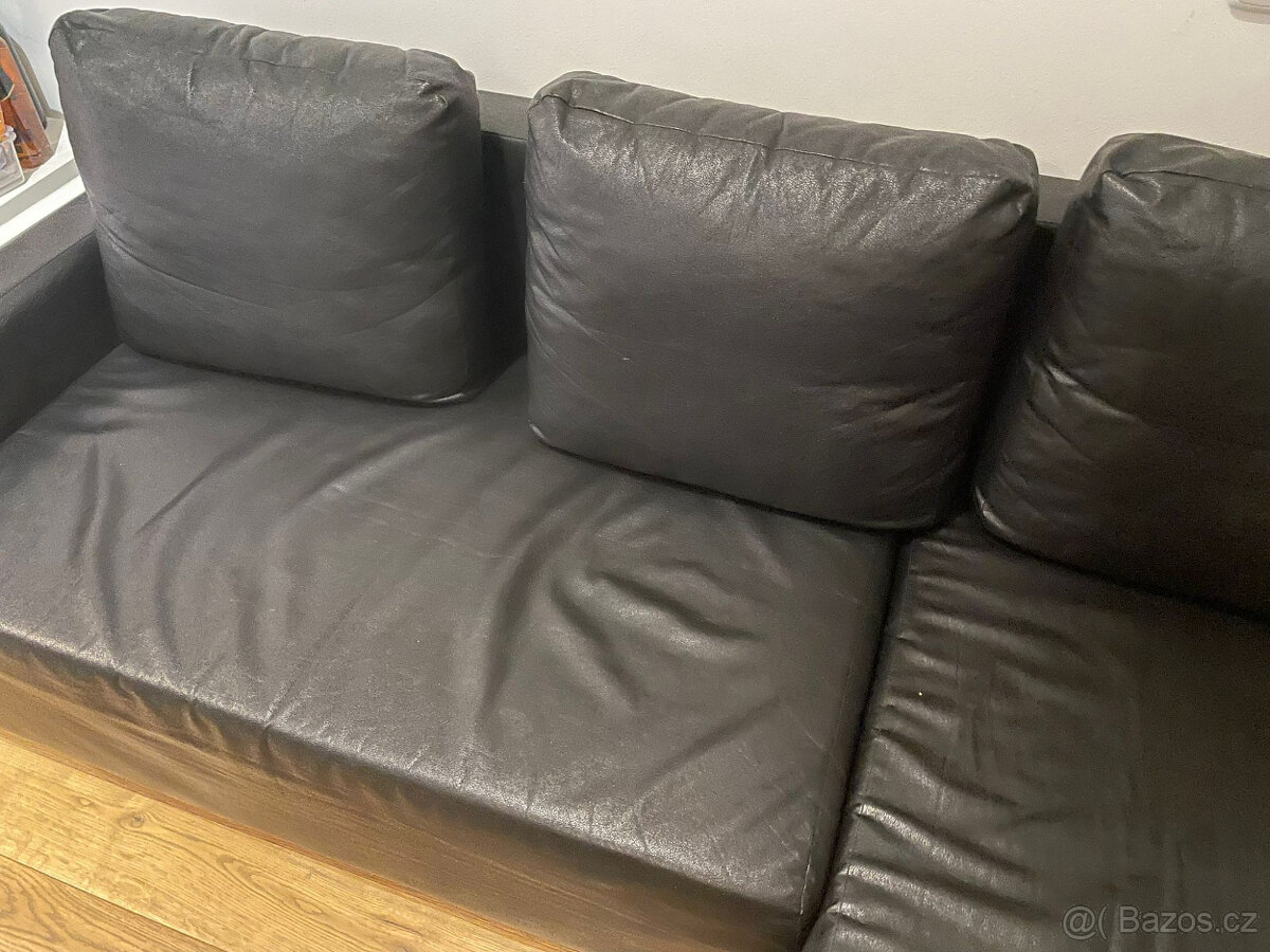Rozkládací kožený gauč - 3