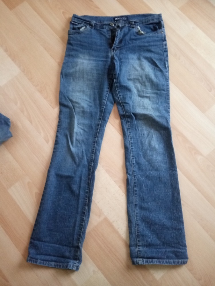 Dámské kalhoty-široké nohavice, rifle-vel. L, XL - 3