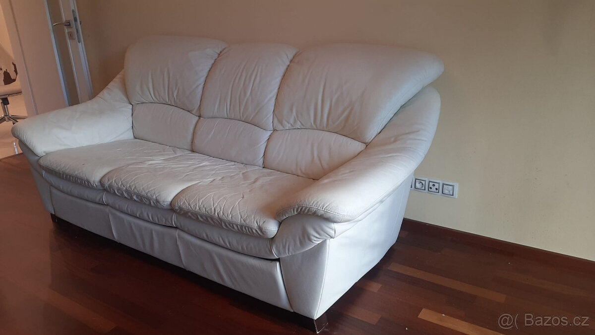 Kožená rozkládací sedačka - 3