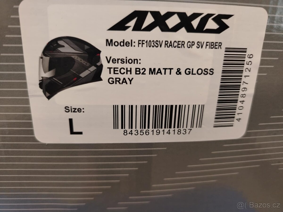 nová přilba AXXIS RACER GP SV FIBER tech velikost L - 3