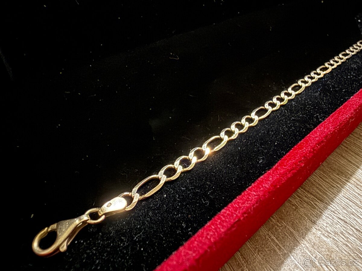 Zlatý náramek Figaro 3,83g 585/1000 - 3