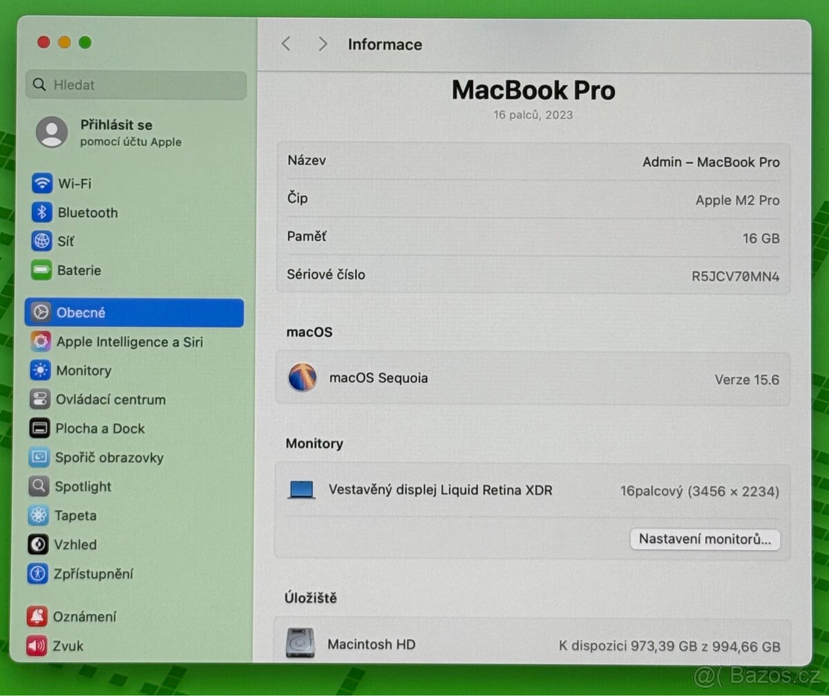 MacBook Pro 16” 2023 CTO /16GB RAM/1TB SSD/Záruka - 3