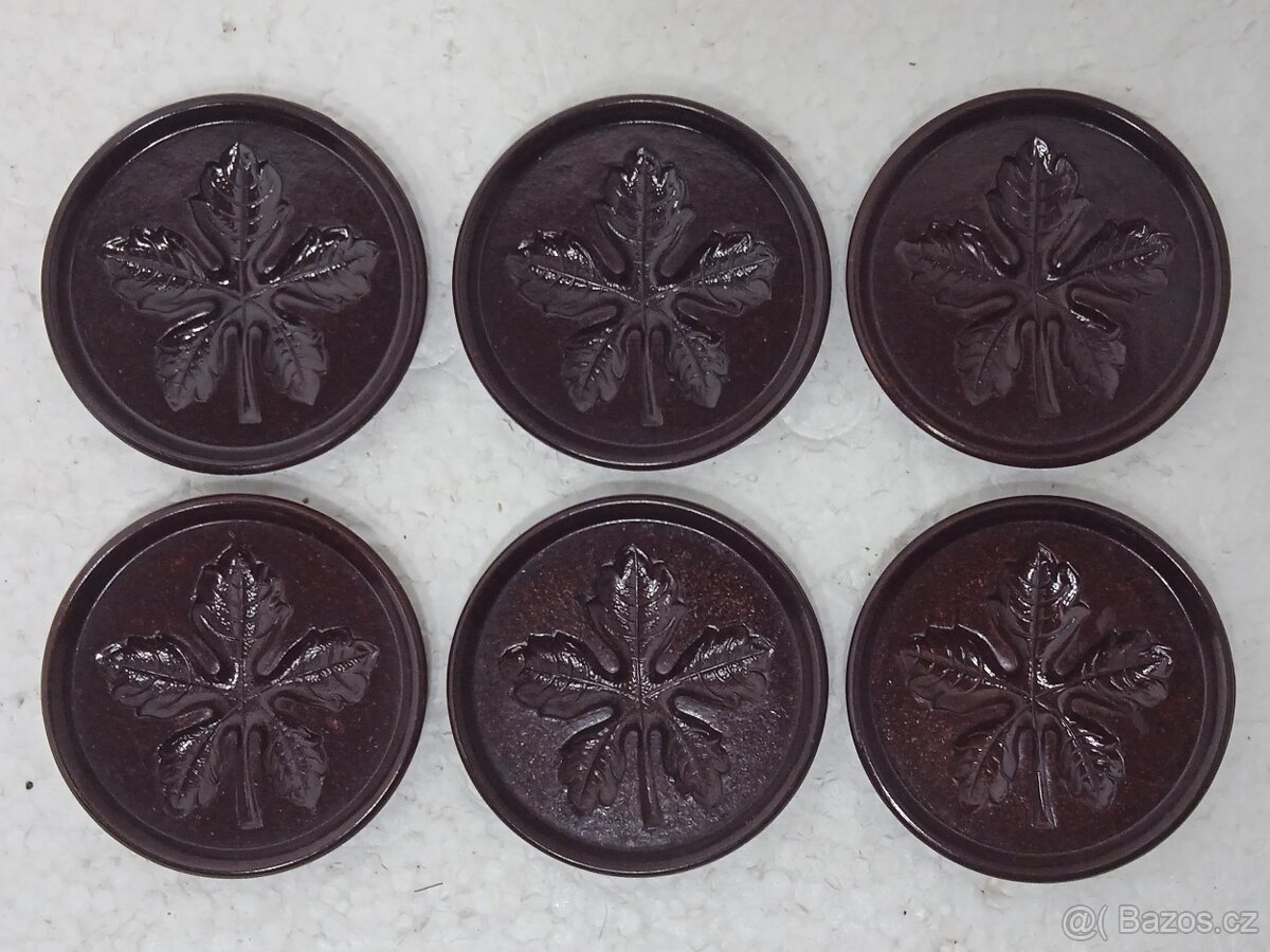 Sada 6 retro bakelitových podtácků ČSSR - 3