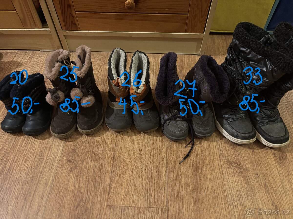 Dětské kozačky - sněhule vel. 20 - 33 - 3