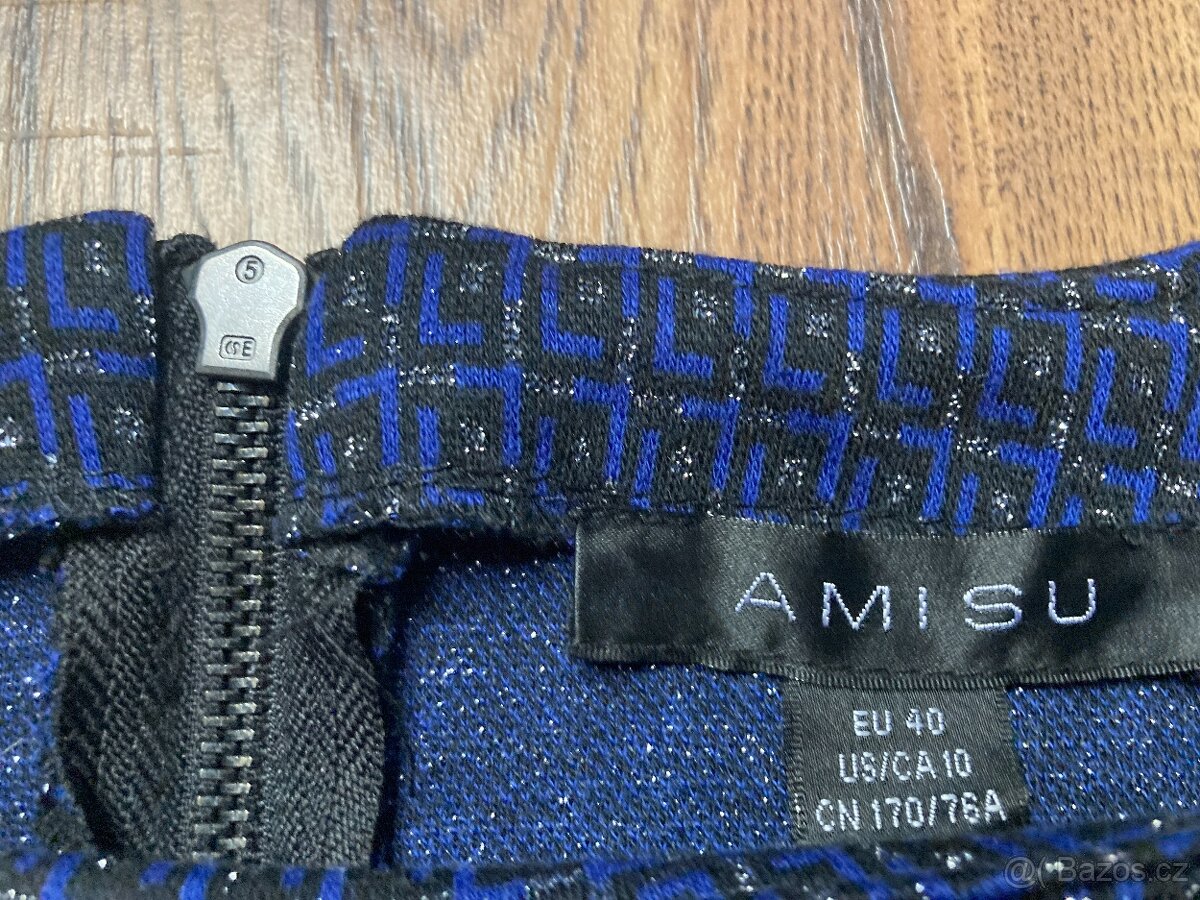 Černo-modré pouzdrové šaty Amisu (vel. 38) - 3