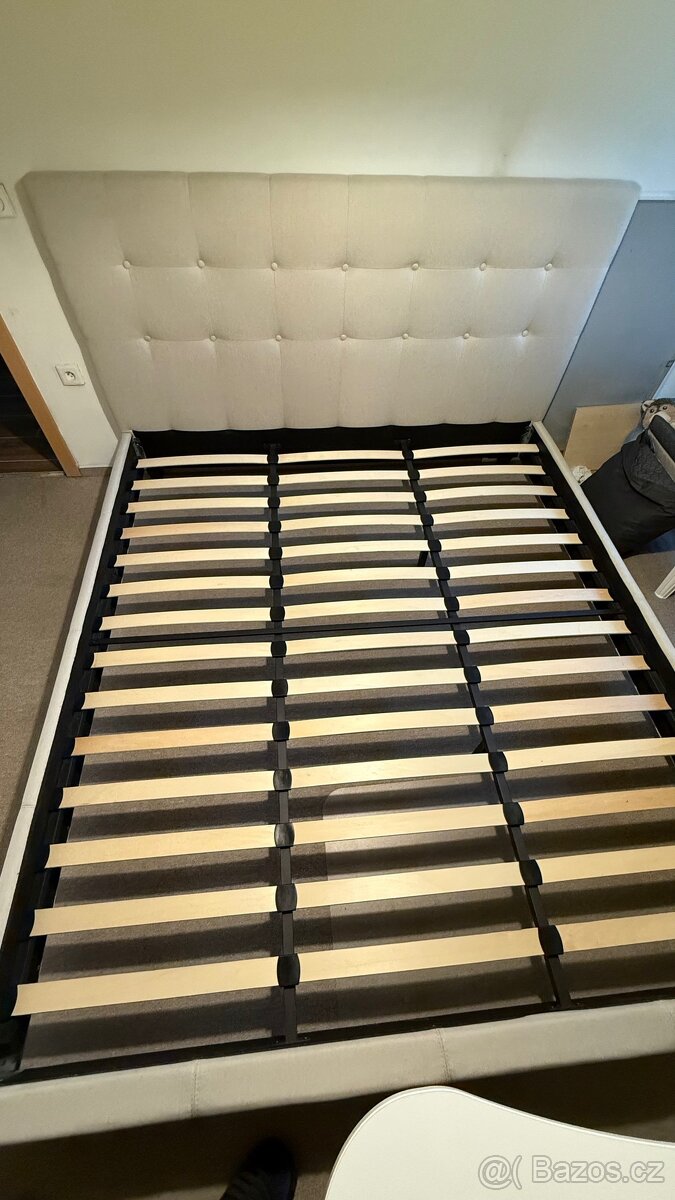 Čalouněná postel MARIKA 180x200, béžová - 3