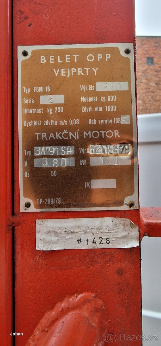 Elektrický vysokozdvyžný paletový vozík - 3