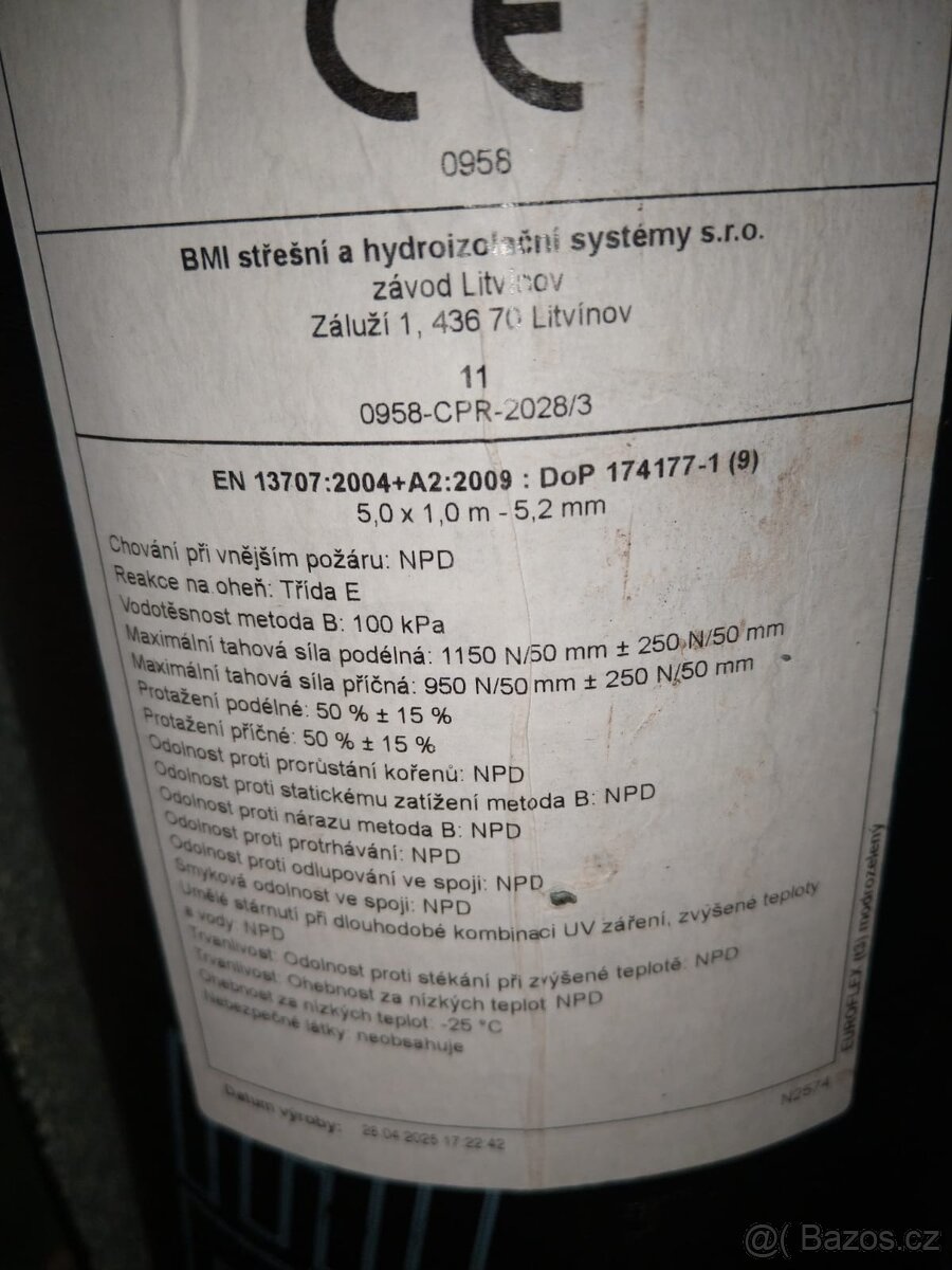 Asfaltový, vrchni pás, přírodní posyp - 3