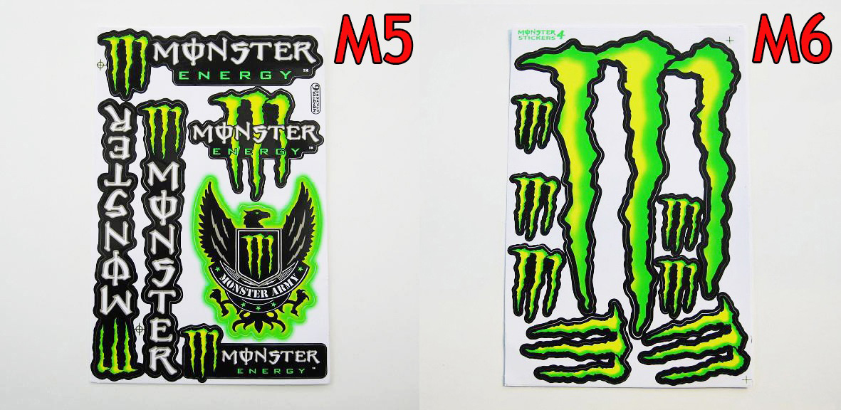 Samolepky Monster, Fox, Rockstar, GoPro, Akrapovič, Michelin