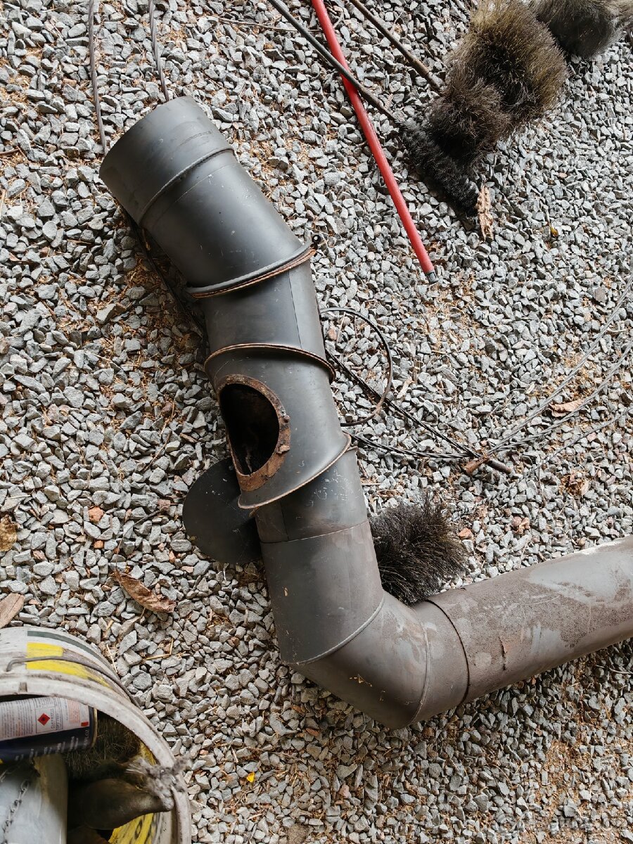 Kartáče na čištění kotle komínu kouřové koleno kouřovod - 3