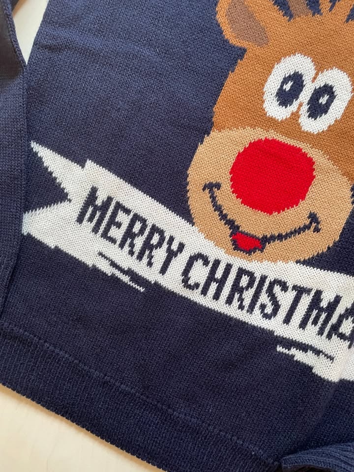 Vánoční svetr se sobem, vel pánská M, Primark - 3