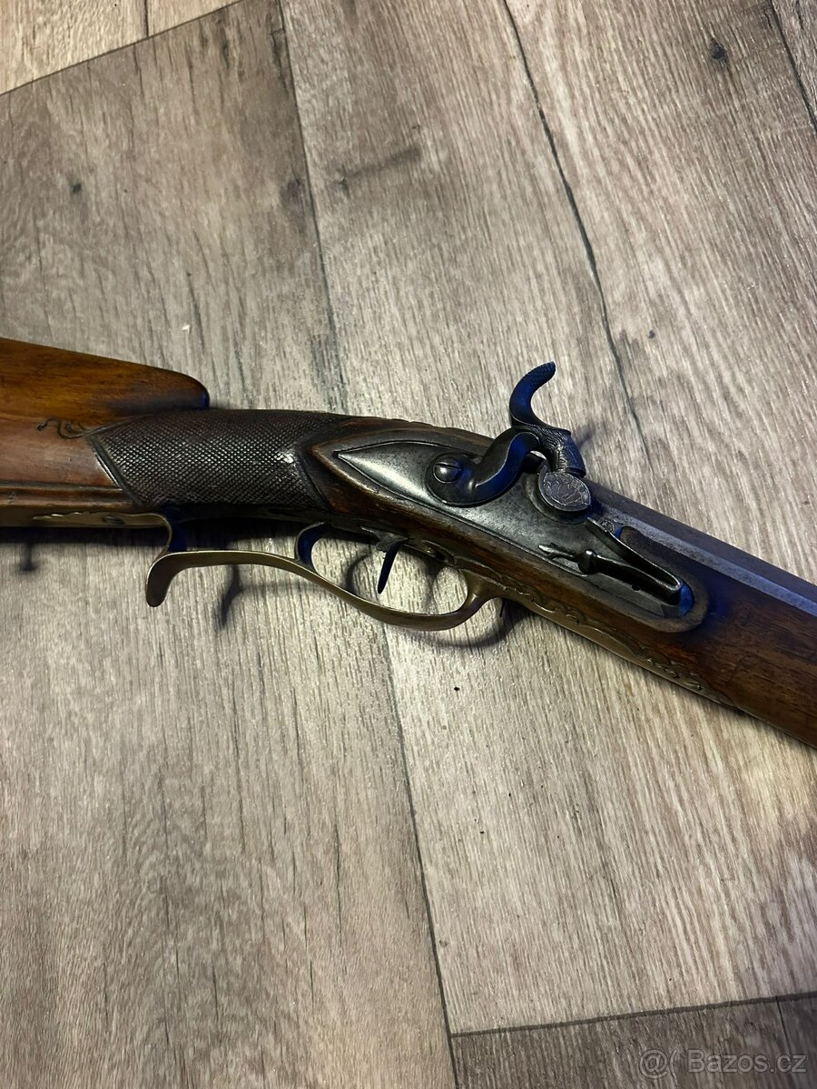 Historická perkusní lovecká kulovnice (cca 1830–1850) - 3