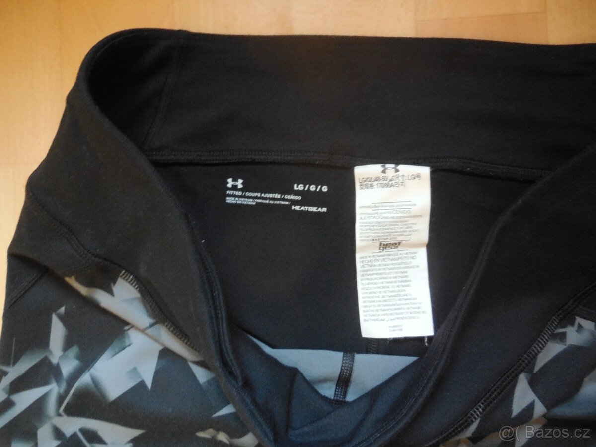 dámské Under Armour sport. černošedé legíny 3/4 délka elast. - 3