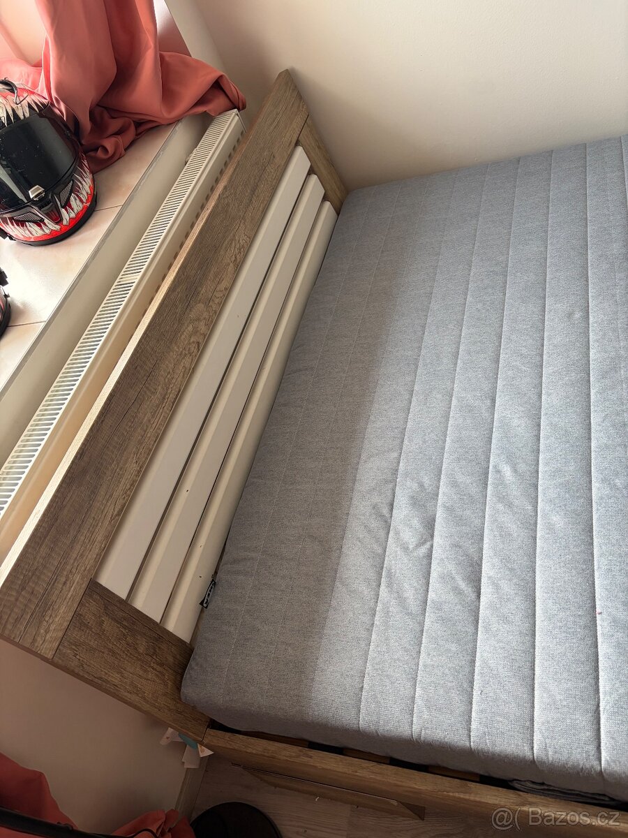 Postel 140x220cm ikea matrace - 3