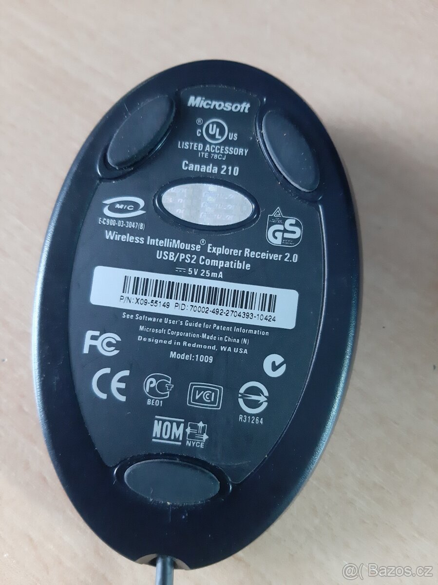 Prodám IntelliMouse Explorer Receiver 2.0 USB - 3
