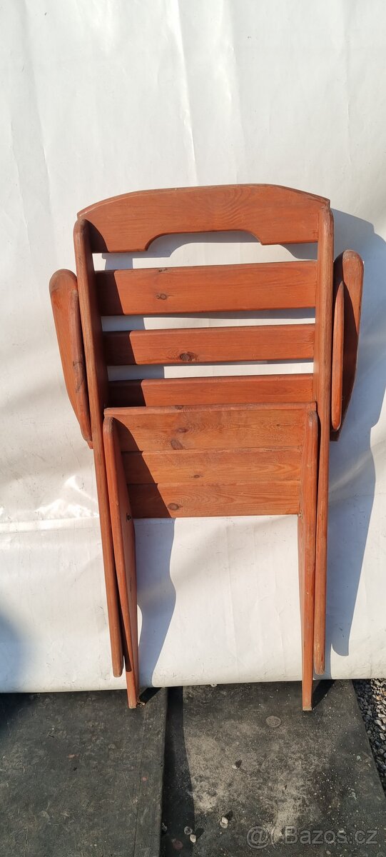 Zahradní dřevěné židle 6ks - 3