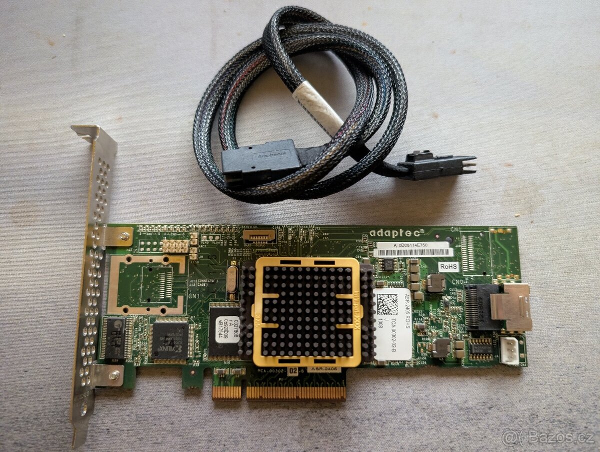 RAID řadič Adaptec Series 2 (ASR-2405) + kabel SFF-8087 - 3
