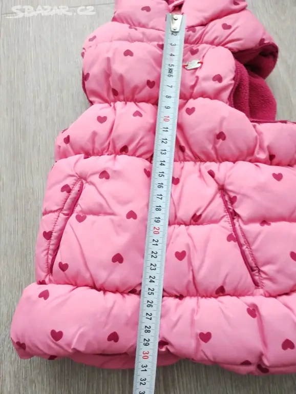 Dívčí teplá vesta (velikost 80, 9 až 12 měsíců) - 3