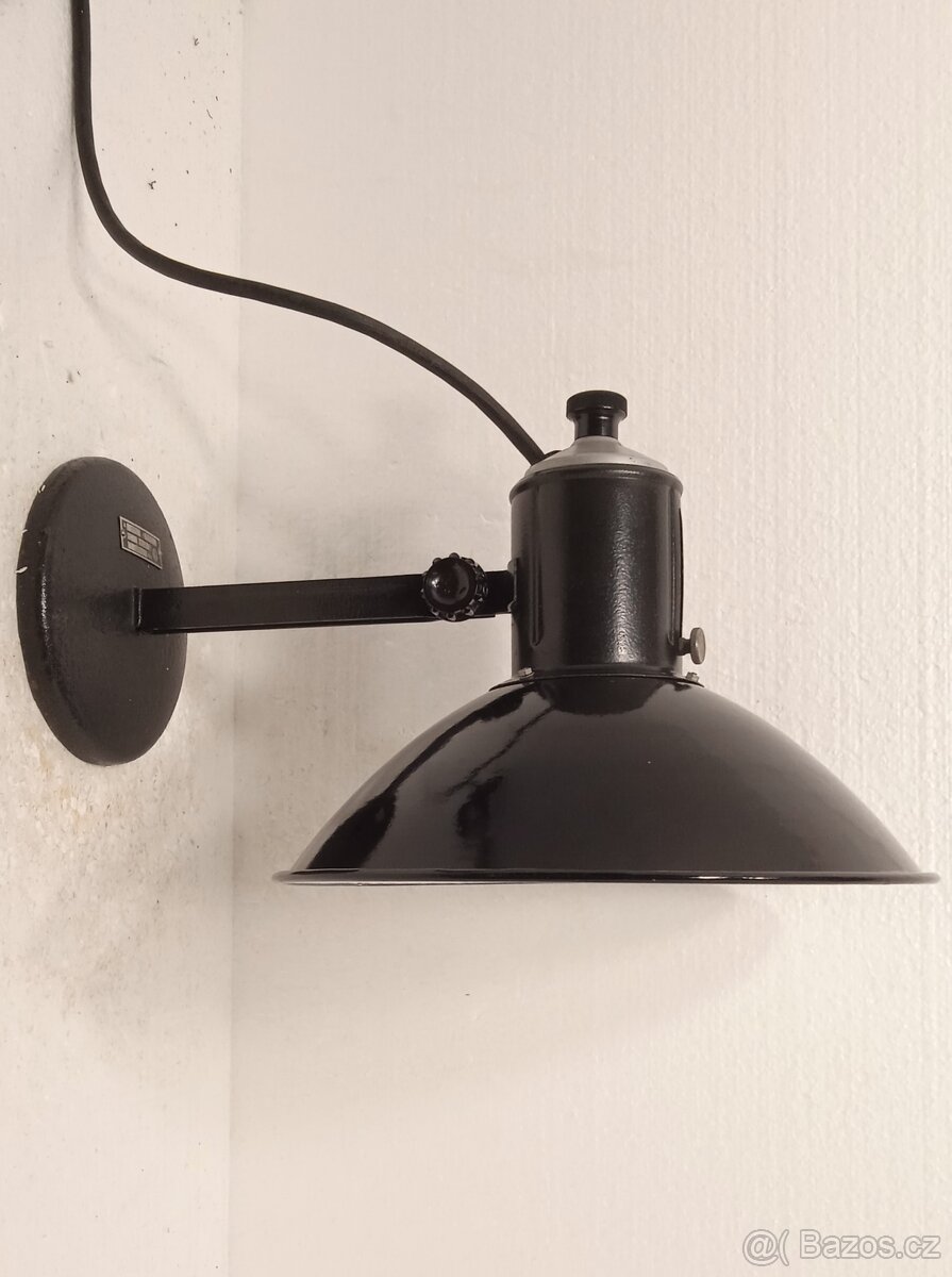 Industrial smaltované retro světlo - OK stav - 3