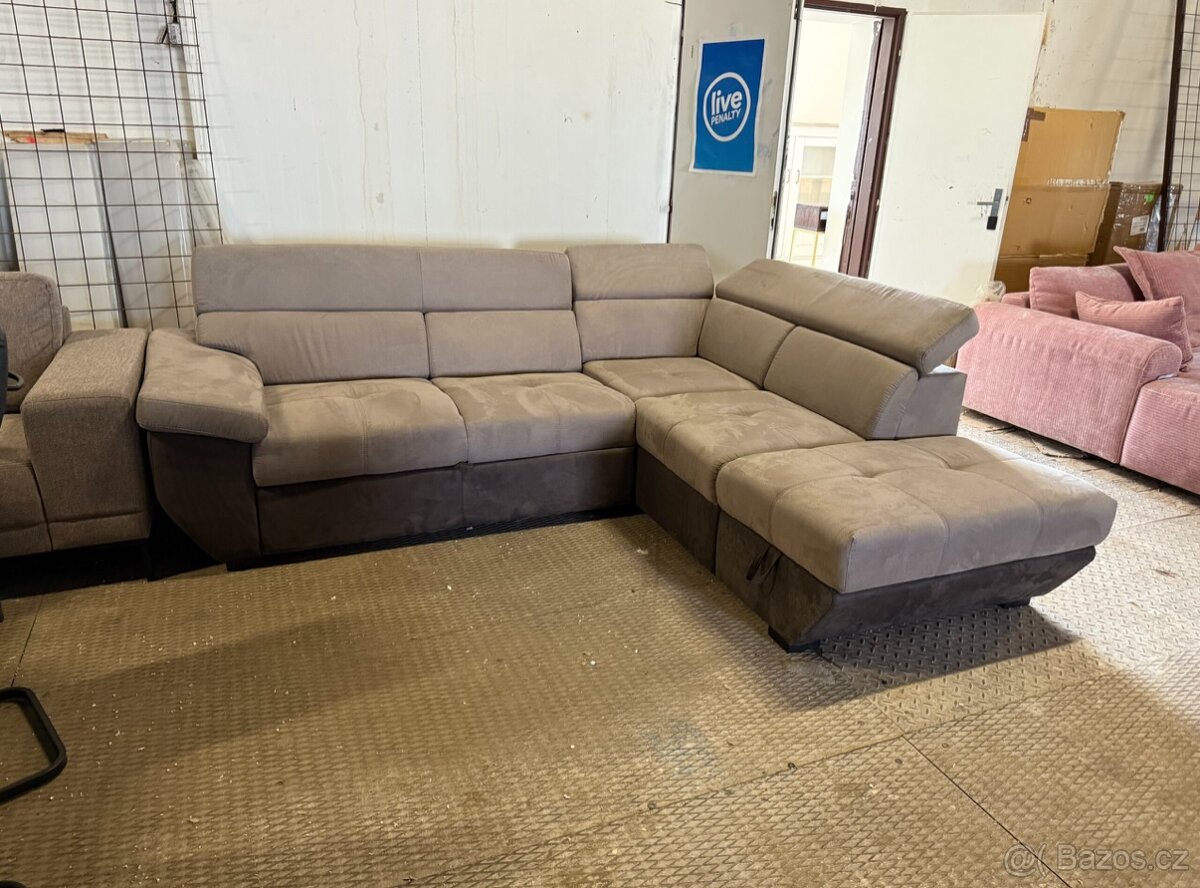 Rohová rozkládací sedačka s úl. prost. NOVÁ 2.j. - 3