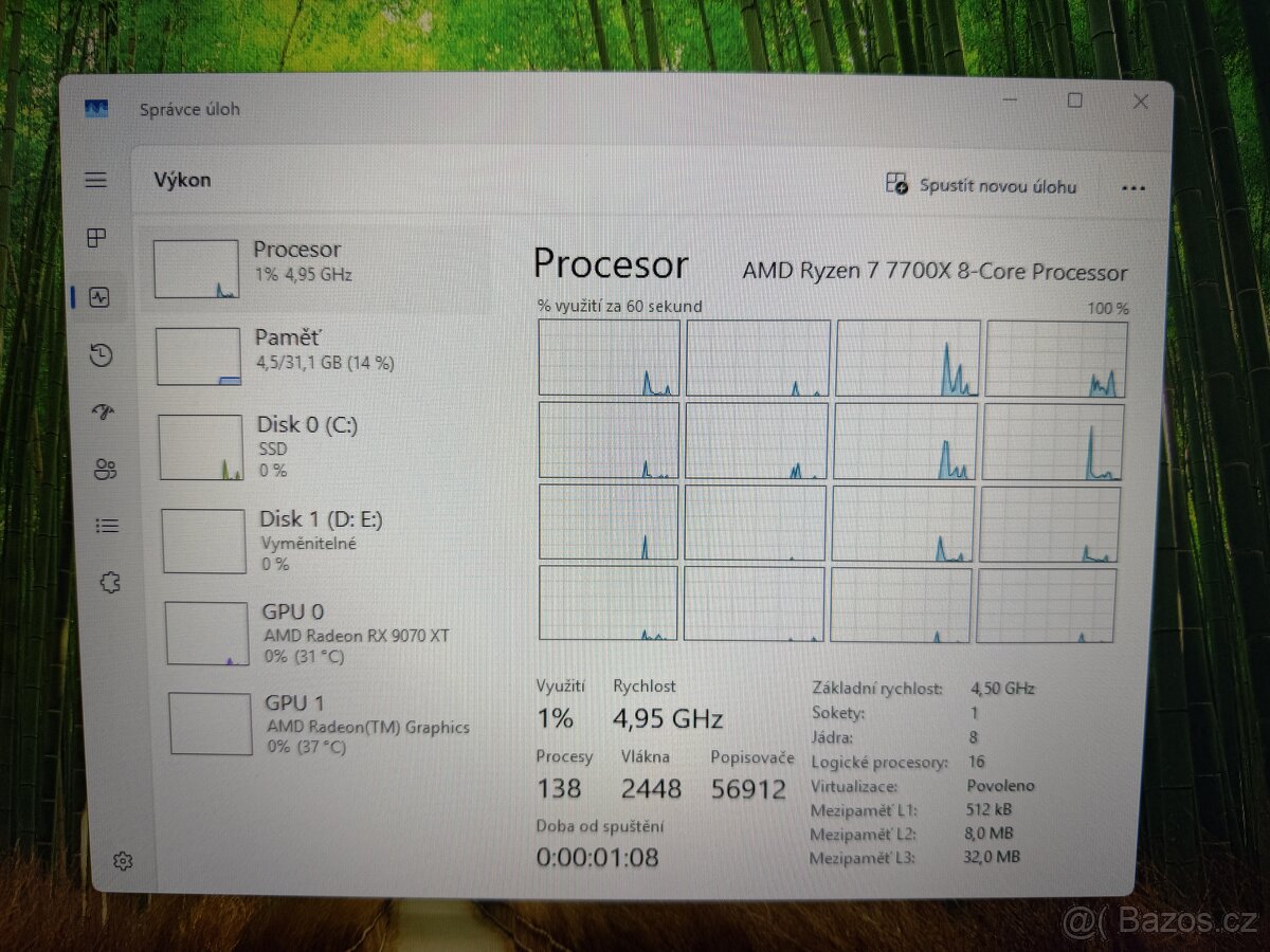 Herní PC | Ryzen 7 7700x, RX 9070 XT, 32GB DDR5, 1TB SSD - 3