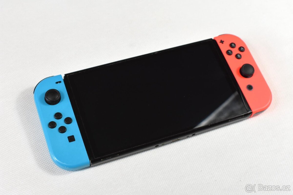 Nintendo Switch - OLED Model (Neon Blue/Neon Red) - 3
