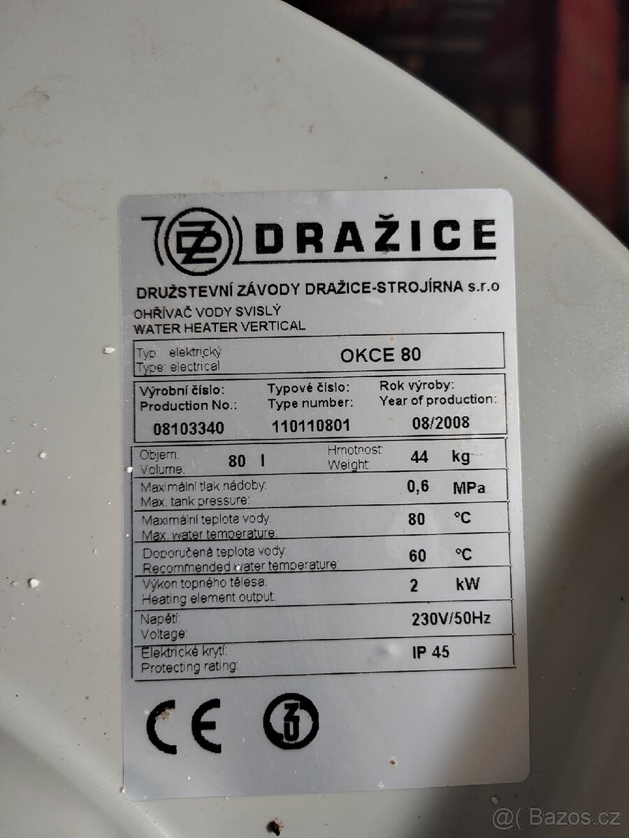 Bojler Dražice 80l - 3