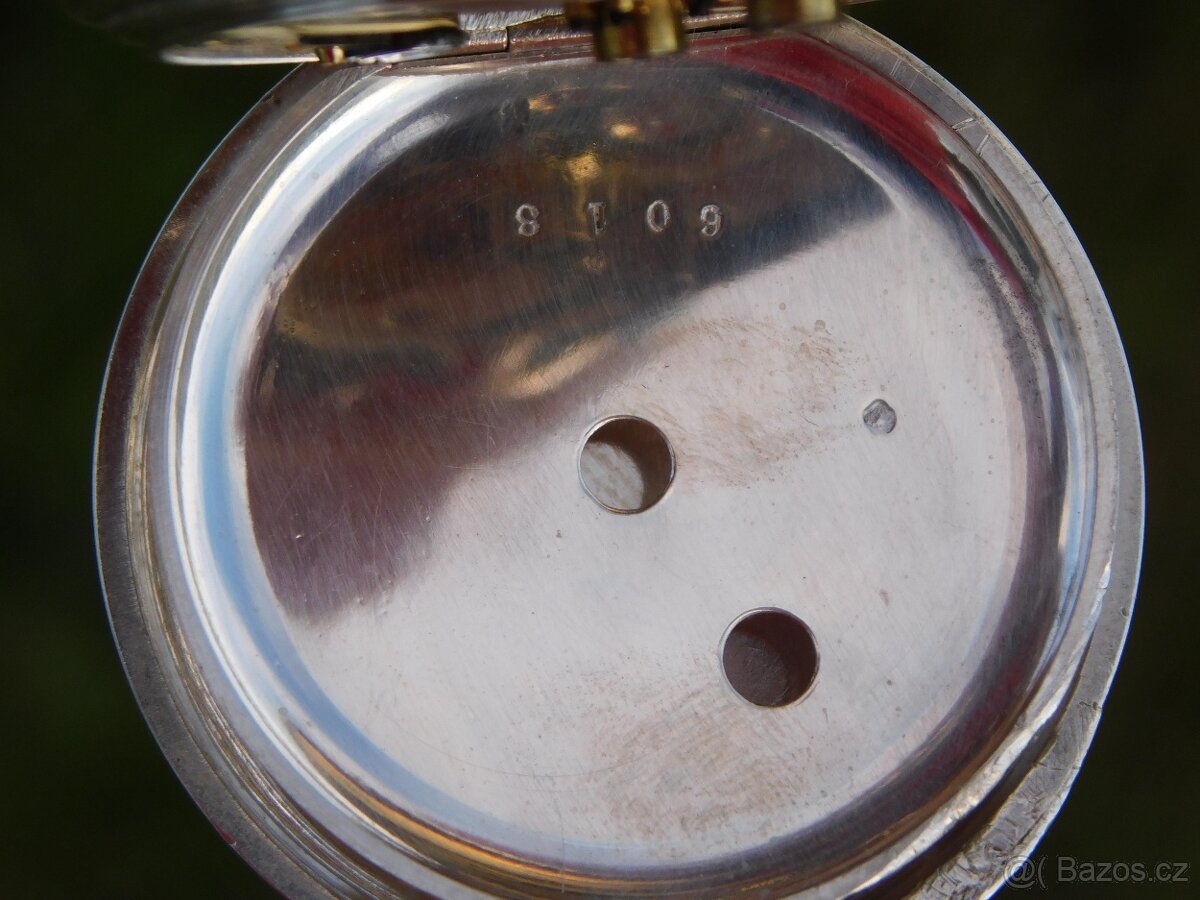 Starožitné stříbrné kapesní hodinky - klíčovky - 3