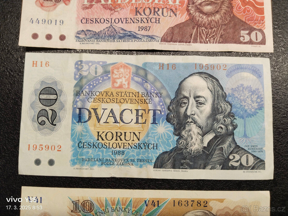 Bankovky Československo 1985 - 1988 - 3