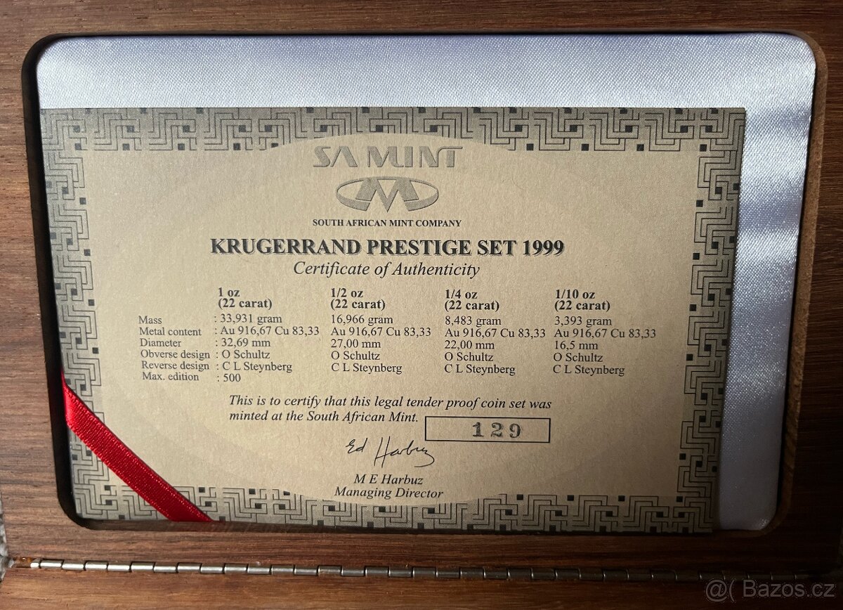 Krugerrand Prestige Set 1999 od South African Mint (SAM) - 3