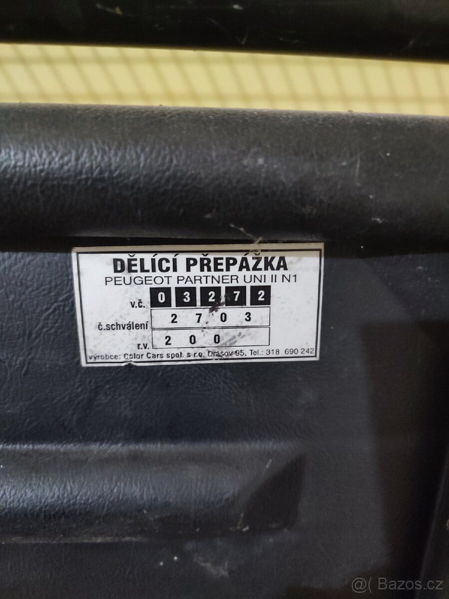 Peugeot partner dělící přepážka - 3