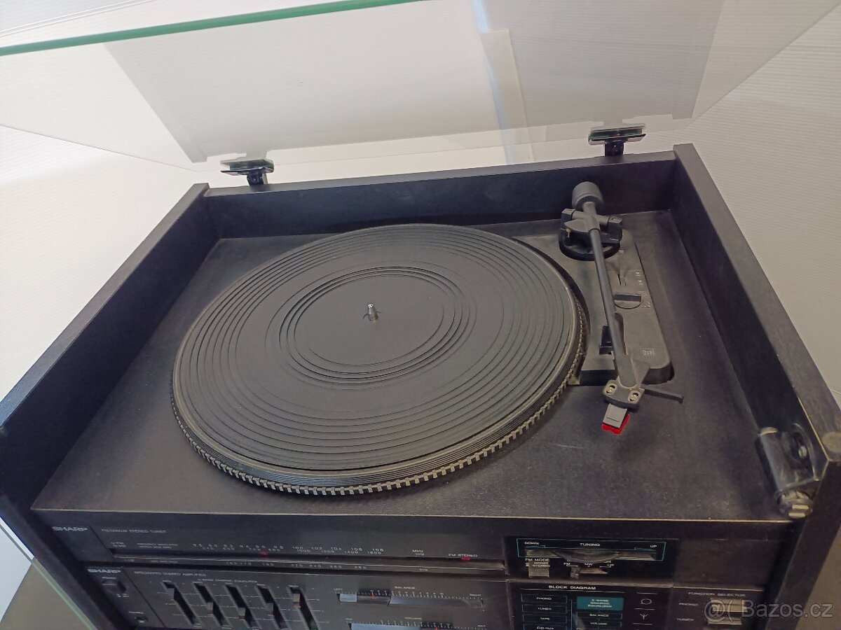SHARP W11H musik center,věž Gramo,Rádio,Double deck - 3