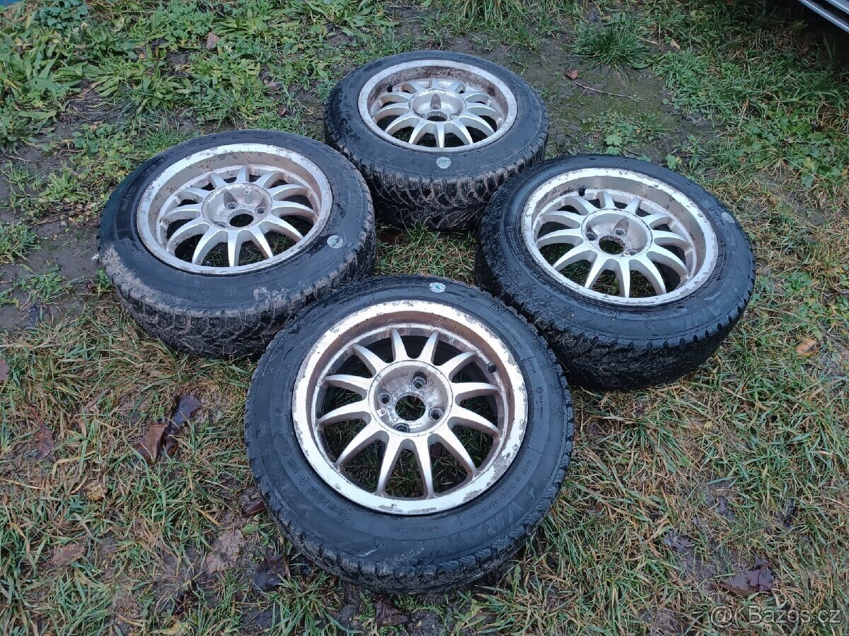 Hliníková dobová sada kol Strato 7x15" 4x100 zimní pneu - 3