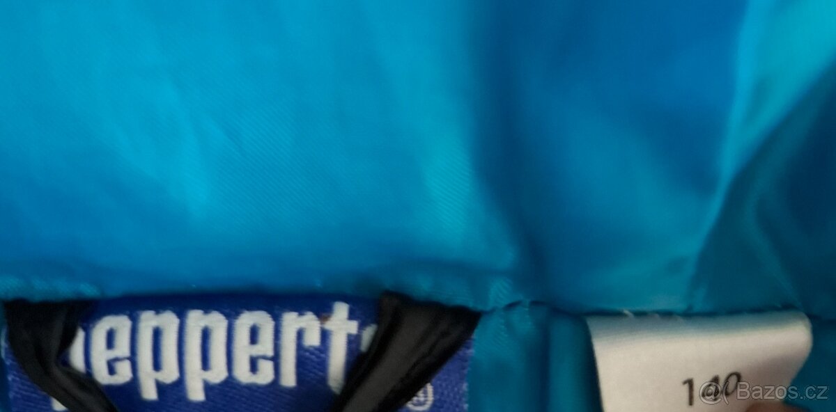 Černá bunda s modrými detaily vel. 140 - 3