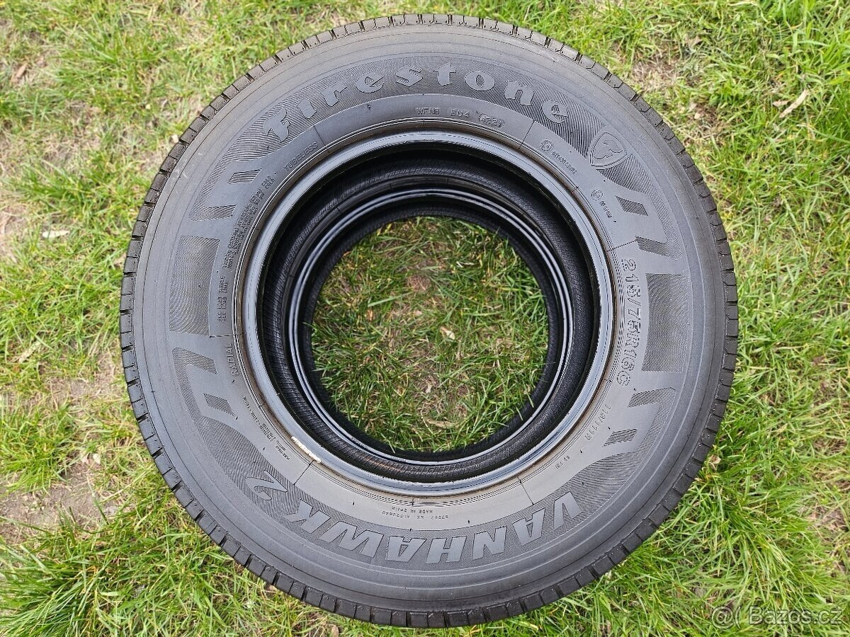 2x Letní ZÁTĚŽOVÉ pneu Firestone Van-H 2 - 215/75 R16C - 85% - 3