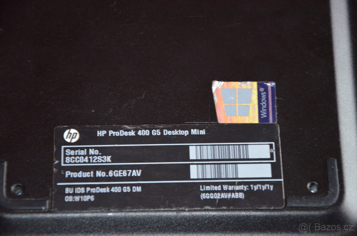 HP Prodesk 400 G5 Mini PC i3/12GB/SSD 256GB/záruka - 3