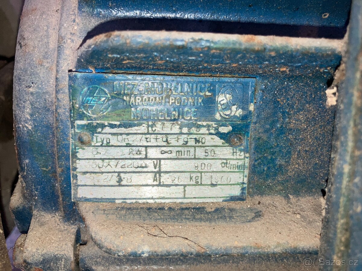 Elektromotor MEZ MOHELNICE bruska - 3