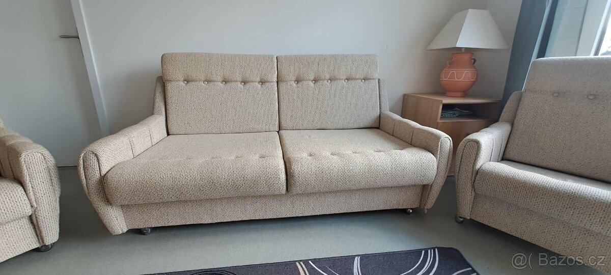 Rozkládací gauč a 2 křesla - 3