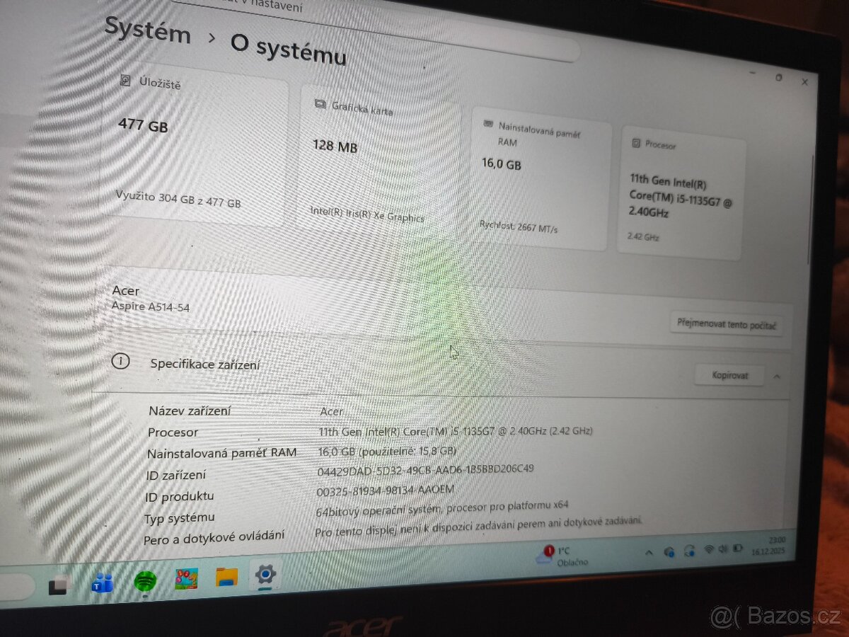 Acer Aspire 5 A514, TOP stav - 3