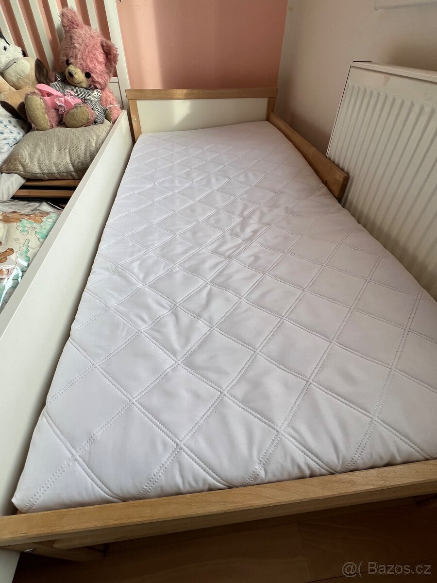 Dětská postel Ikea dřevěná s roštem 70x160 - 3