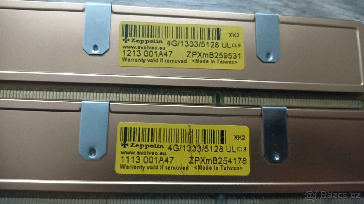 8GB DDR3 RAM (2×4GB) Zeppelin 1333MHz CL9 - 3