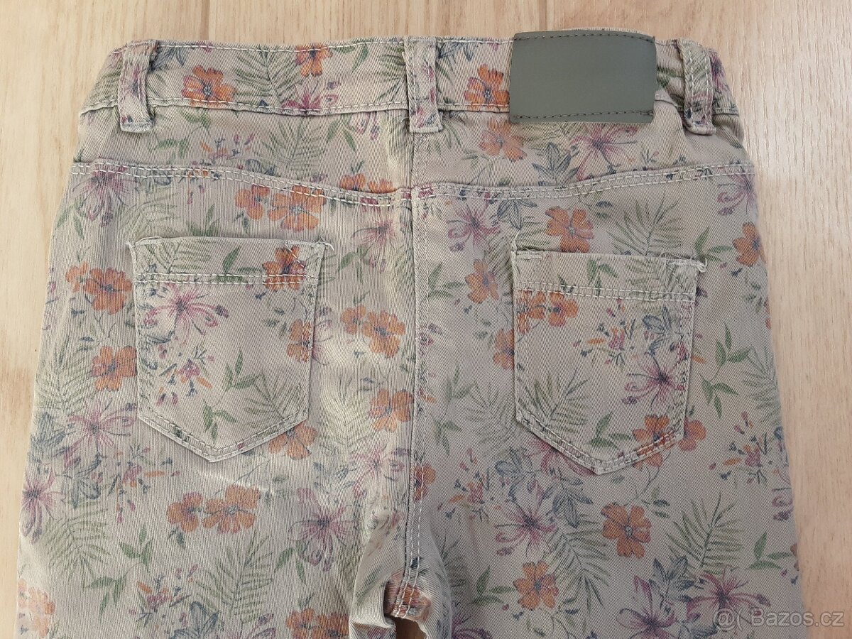 Dívčí kalhoty s motivem kytiček - 3