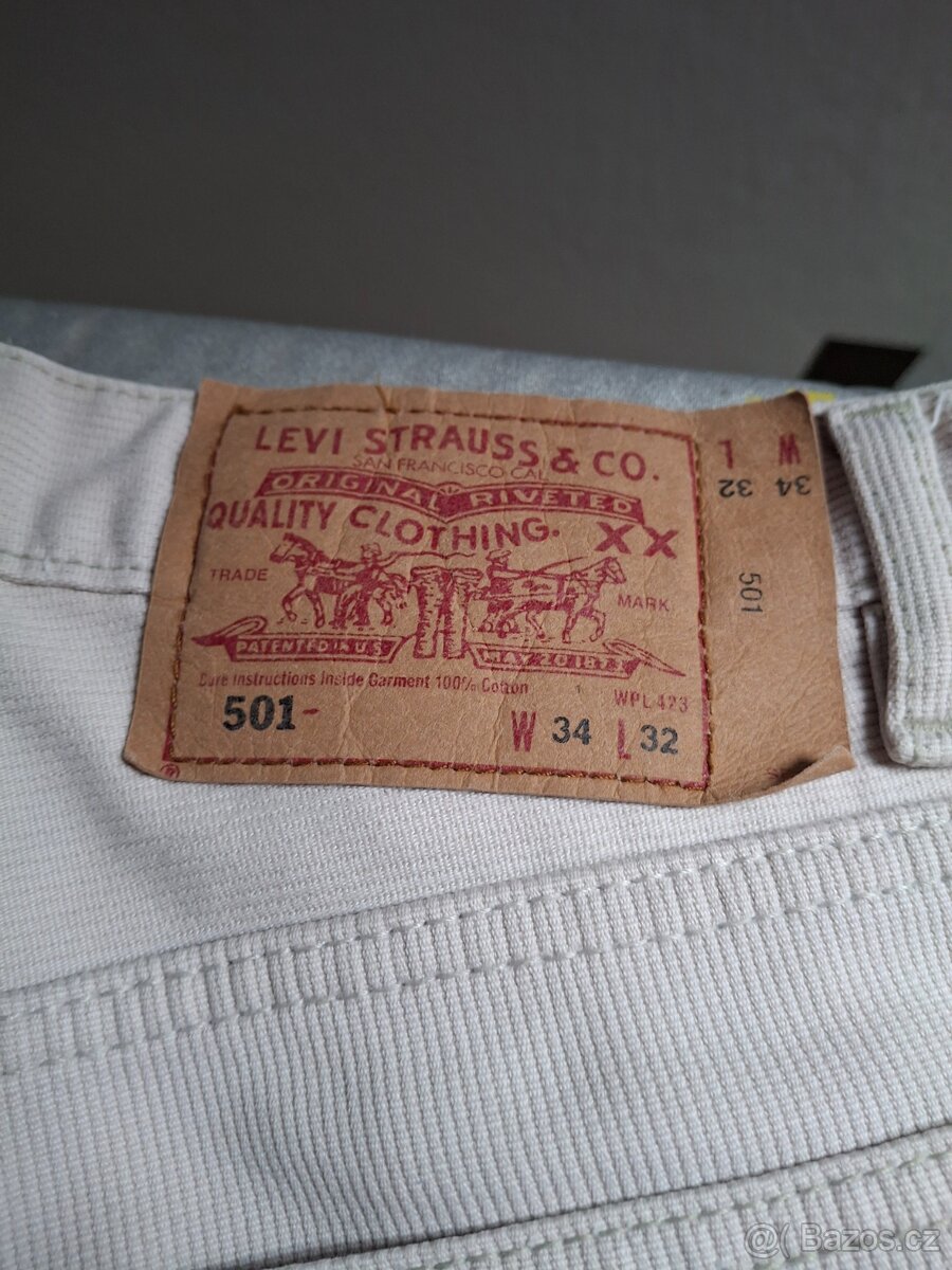 Prodám džíny levi straus bílé originál - 3