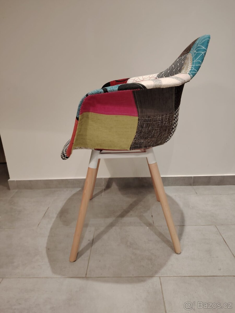 Nové židle/křesílka patchwork za super cenu - 3